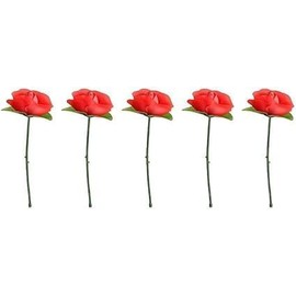 5 Pcs Red Folding Rose/Rose Appearing Magic Tricks Flower Appearing Close Up Stage Street Magic Accessories