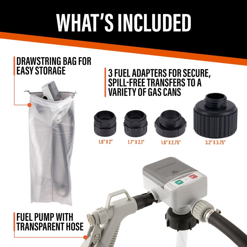 DeWay Fuel Transfer Pump for Gas Can with Manual Hand