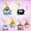Danbghyuo 6 Stück Plüsch-Schlüsselanhänger,Süße Schlüsselanhänger,Runder Plüsch-Anhänger,Briketts Plüsch Anhänger,Personalisierter Schlüsselanhänger, Rucksackdekorationen