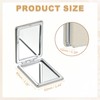 uxcell Small Pocket Mirror for Purse, Rectangular Magnifying Foldable Silver