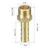 sourcing map Brass Hose Connection Pipe Connection 6 mm Spout