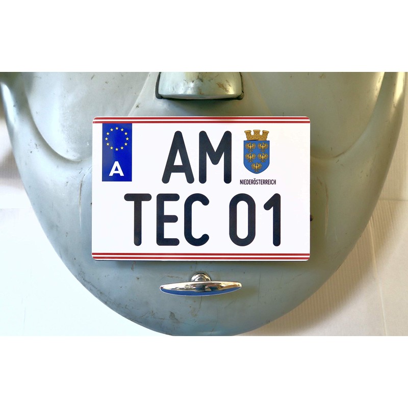 TEICO Single part Austria cover plate for cars, 2-line, number