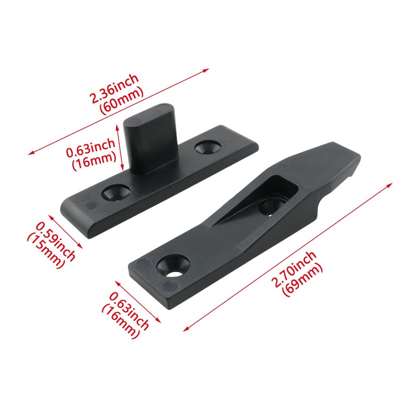 HJGarden 4Set Black Keku Suspension Fittings Quick Fitting Furniture Panel