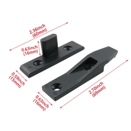 HJGarden 4Set Black Keku Suspension Fittings Quick Fitting Furniture Panel Joint Bracket Fast Installation Push-On Clip for Roman Column, Wall Clamping, partition Wall, Cabinet Panels