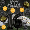 Black 60th Birthday Decorations Party Supplies-Silver Happy 60th Birthday Banner