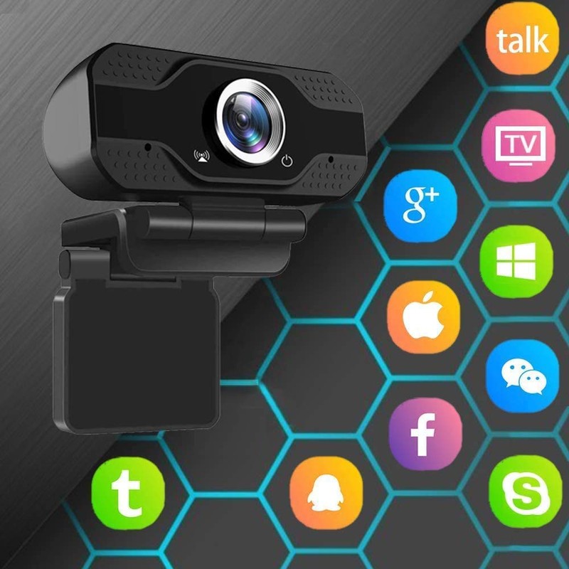 HD Webcam with Microphone, 1080P USB Webcam for Desktop PC