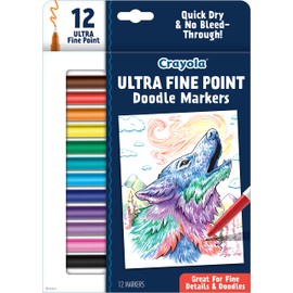 Crayola Ultra Fine Point Markers, Art Markers, Gifts for Teens, 12 ct