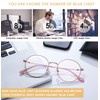 DUCO Mode runder Rahmen Blaulicht blockierende Computerspielbrillen Lesebrillen für Frauen