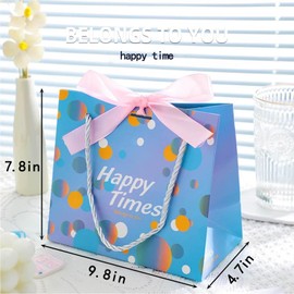 EdgeVue Gift Bags 10PCS Party Favor Bags Gift Bags with Handles Medium Size 10"x7.8"x4.7", Paper Goodie Bags Birthday, Baby Showe, Children's Party, Wedding Gift Bag