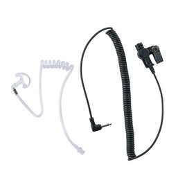 Klykon Earpiece for Law Enforcement Police Earpiece 3.5 mm 1 pin Listen Only Acoustic Tube Surveillance Headset with Two Pair Medium Earmolds for 2 Way Radios