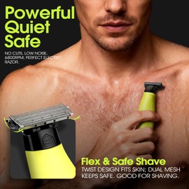 DSP Electric Beard Trimmer and Shaver, Face & Body Hair Trimmer for Men, Travel Lock, Low Noise, Electric Razor for Teen Boys, Facial Trimmer for Men, Waterproof