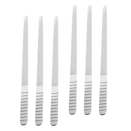 Ipetboom 6Pcs Double-sided Nail Sander for Manicure Pedicure Stainless Steel Nail Grinder Sanding Tool for Nail Art Grinding Professional Nail Filers