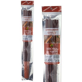3 - Aroma Fusion 19"" Jumbo Hand Dipped Incense 10-Stick Packs - Sandalwood Scent, Green, AF19CH3