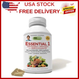 ANDREW LESSMAN Essential-1 Multivitamin 3000 IU Vitamin D3 60 Small Capsules - 1