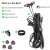 Extra Long Earbuds for TV & PC, with 12FT Spring