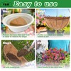 Y&M 16 Inch Pre-Formed Half Round Coco Fiber Hanging Basket