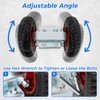 8 Inch Rolling Gate Wheels, Double U-Bolts Rubber Rolling Carrier