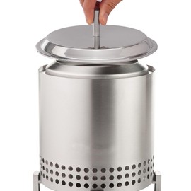 FirePit Lid for Solo Stove Mesa, Mesa XL. Tabletop Firepit Lid Keeps Out Leaves, Water, rain. Stainless Steel Handle Prevents Hand Burns Thickness 1mm, Heavy, Resistant to Sliding