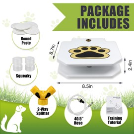 Poofzy Poofzy Dog Water Fountain Step On, Outdoor Dog Water Sprinkler for Large Dogs, Dog Water Toy Dog Sprinkler Paw Activated with Upgrade Copper Valve Set, Easy to Use, Fresh Water to Drink