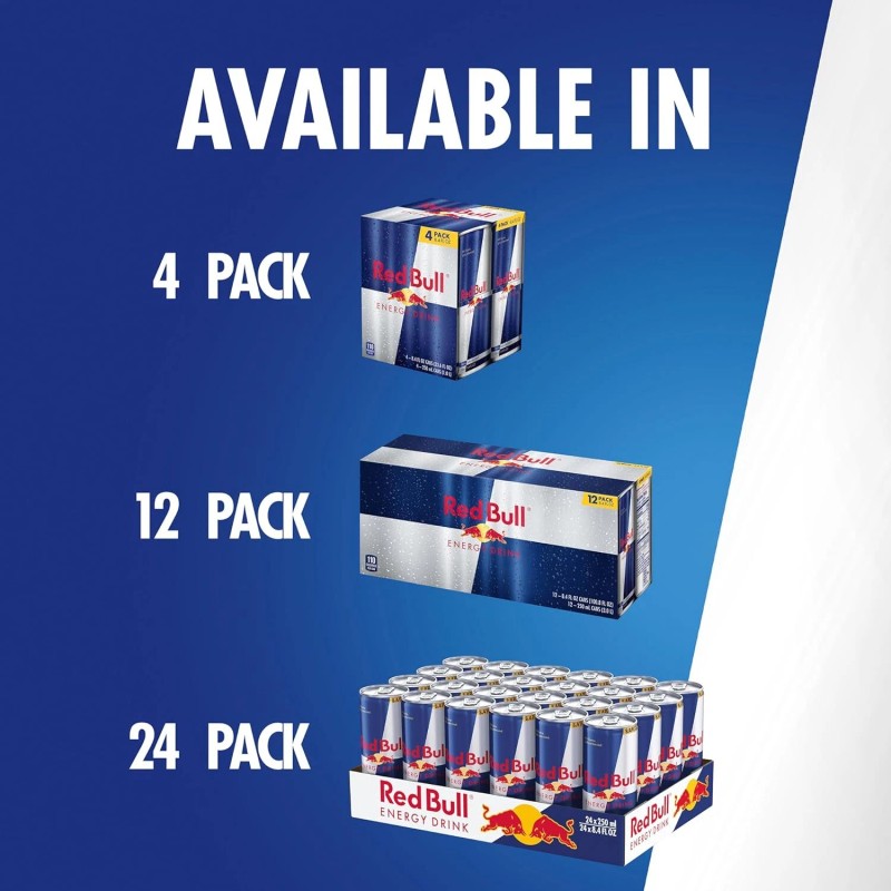 Red Bull Energy Drink 8.4 Fl Oz, Pack of 12