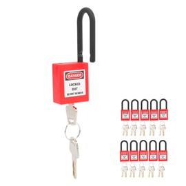 Lockout Tagout Locks, Secure Padlocks, Electric Lockout Tagout Locks, Indoor and Outdoor Locking Applications for Lockout Tagout Stations and Devices (Red)