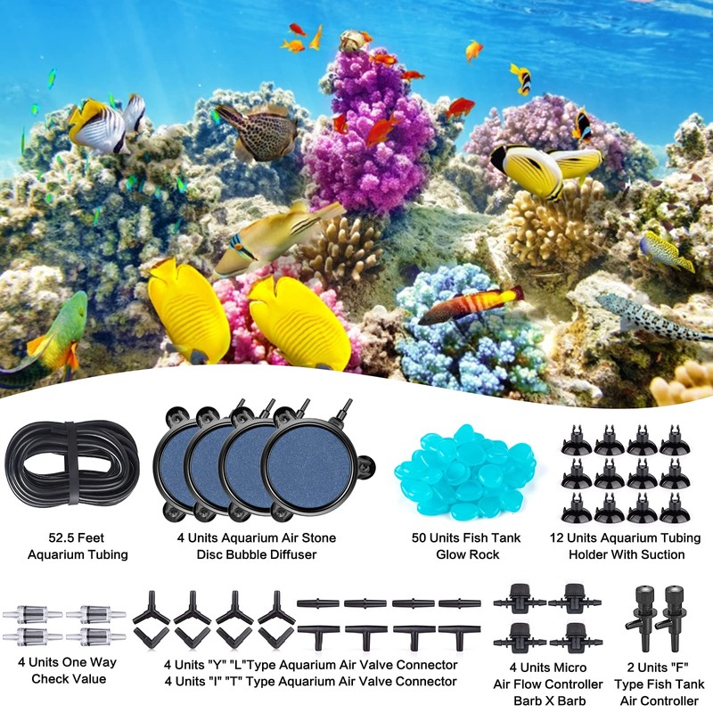 101 PCS 4 Inch Air Stone Disc Bubble Diffuser with