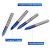 LUNYEE Triangular CNC Router Bits Set 60deg 0.1mm, 1/8" Shank