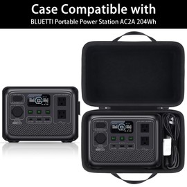 co2CREA Hard Travel Case Compatible with BLUETTI Portable Power Station AC2A, 204Wh LiFePO4 Battery Solar Generator (Case Only)