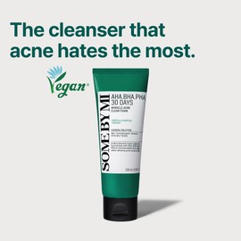 SOME BY MI AHA BHA PHA 30 Days Miracle Acne Clear Foam – Pack of 2 – Salicylic Acid Cleanser for Exfoliation & Sebum Control – Gentle Acne Face Wash for Smooth & Clear Skin - Korean Skin Care