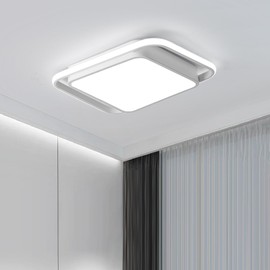 Naroume LED Ceiling Light Flush Mount 38W,White Kitchen Light Fixture Ceiling Mount,6500K Close to Ceiling Light Fixture for Hallway,Entryway,Balcony