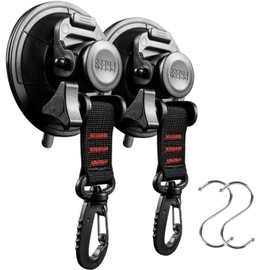 Roseddy JP-XP-2-NEW Suction Cup Hook, Strong Diameter 3.5 inches (9 cm), Load Capacity: 66.1 lbs (30 kg), For Camping, Tarp, Suction Cup Hook, Strong Suction Cup, Super Strong, Strong Suction Cup