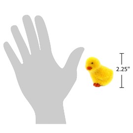 The Bridge Collection 2.2" Flocked Chick, Duckling, and Bunny Figurines - Set of 3 - Easter Decorations - Baby Chick Figures - Baby Duck Figurines - Baby Bunny Figurines