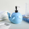 Bicuzat Ceramic Whale Shaped Soap Dispenser with Plastic Pump, Liquid