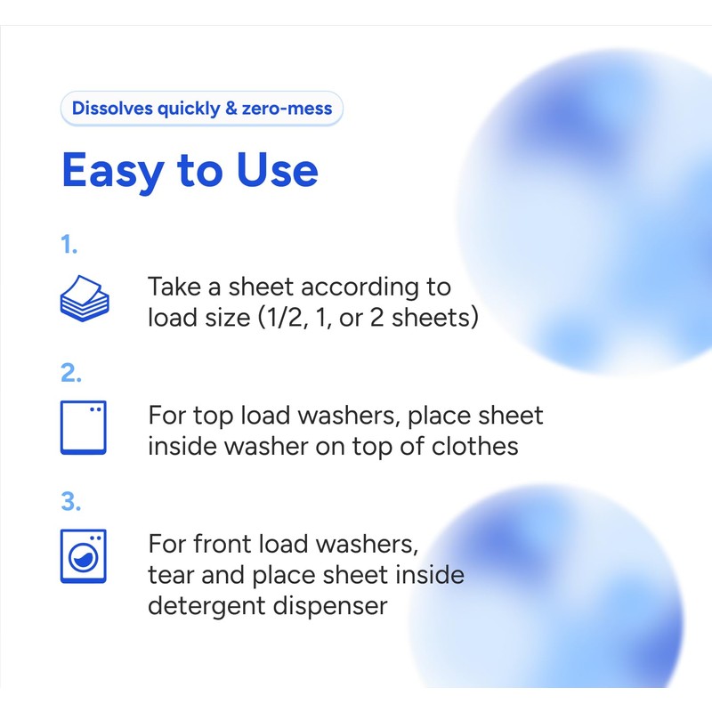 Nature Spin Eco Laundry Detergent Sheets, 30 Sheets (60 Loads),