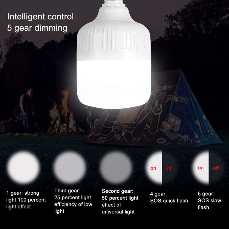 LED Bulb Light Professional High Brightness Dimmable Energy Saving Rechargeable
