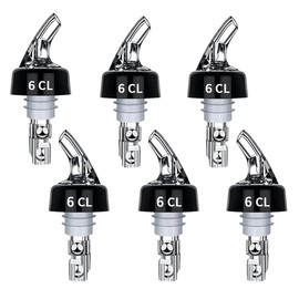 Yadiraom 6 beccucci per bottiglie da 6 cl, dosatore per bar, porzionatore, dosatore per bottiglie per cocktail, dosatore automatico per bottiglie di misurazione in plastica | per vino cocktail Home