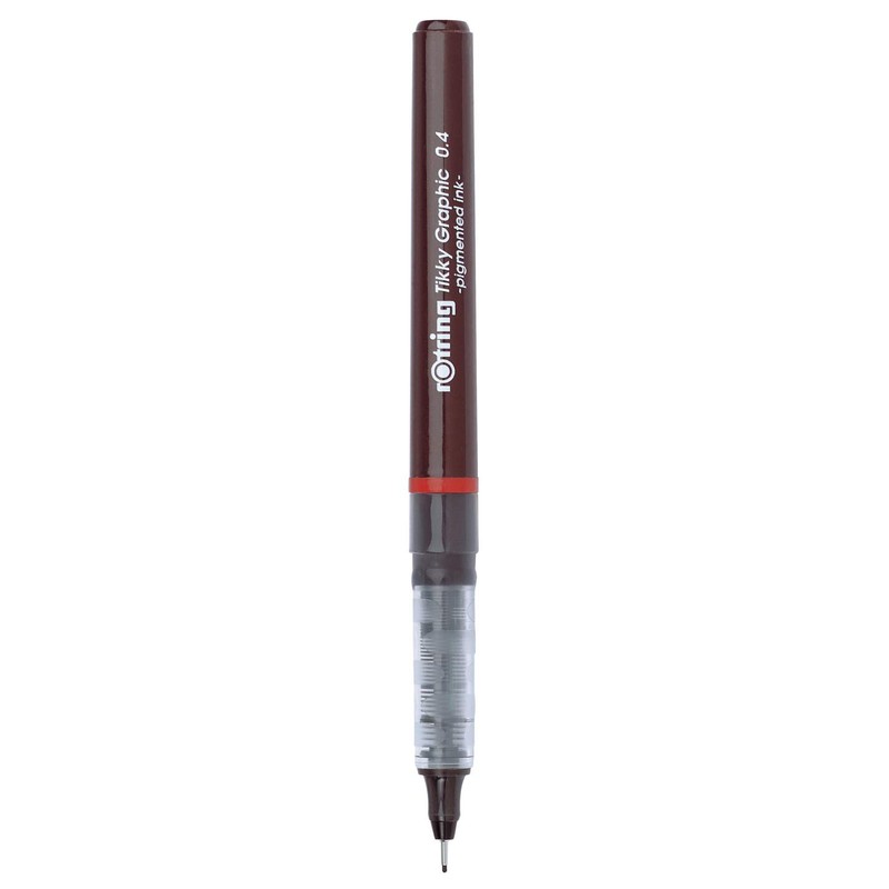 rOtring Tikky Graphic Fineliner Drawing Pen 0.4mm - Black Ink