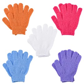 10PCS Shower Gloves, Exfoliating Bath Gloves Scrub Exfoliate Glove Mitt Bath Face Spa Hand Scrubber Wash Deep Scrubbing Dead Skin for Women Men (10)