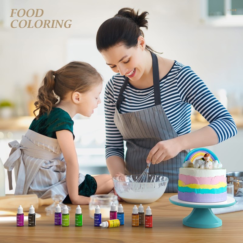 12 Color Cake Food Coloring Set, Nomeca Food Grade Vibrant