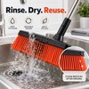 Rubber Broom for Pet Hair Removal with Washable Bristles and