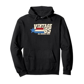 Retro '85 Vintage 40th Birthday Top for Men 1985 Dad 40 Pullover Hoodie