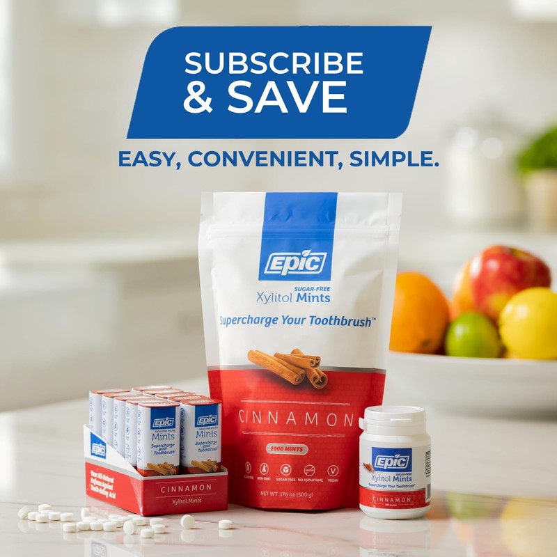Epic 100% Xylitol Mints - Aspartame Free, Sugar Free -
