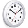 Acctim 74317 Parona, Silver Radio Controlled Wall Clock, 23cm Diameter