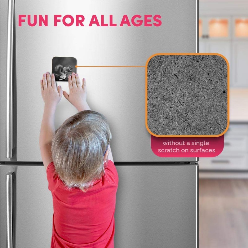 1 x Square MDF Fridge Magnet - Cute Cheeky Squirrel