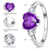 Bonlavie 925 Sterling Silver Ring for Women, 2.25ct Amethyst ring,