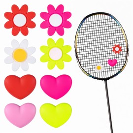 Giantree 8 Stück Tennis Dämpfer, Herzförmiges Tennisschläger Dämpfer Lustige Vibrationsdämpfer Stoßdämpfung Silikon Tennisschläger Für Training Und Badmintonschläger