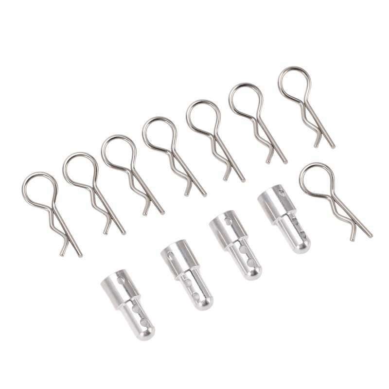 4Pcs RC Body Post Mount Stable High Strength Silver Rugged
