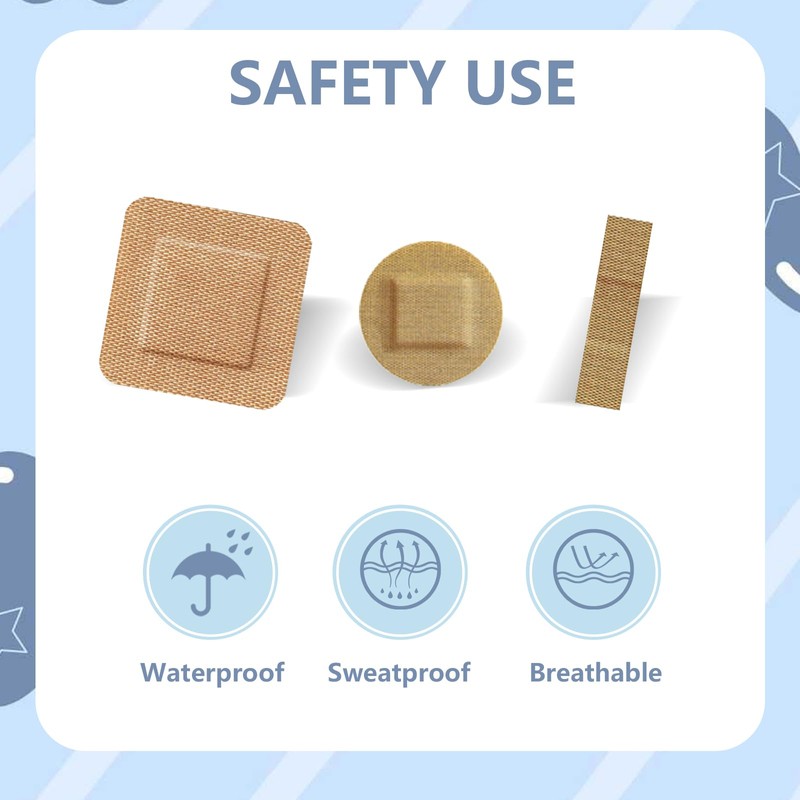 200 Pcs Adhesive Small Spot Bandages Bulk，Fabric Flexible Breathable Non