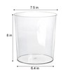 Okllen 6 Pack Clear Round Plastic Waste Baskets, BPA-Free Trash