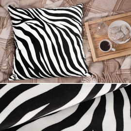ANRO Cushion Cover Cushion Cover Decorative Cushion Sofa Cushion Couch Cushion Zebra 40 x 40 cm without Filling